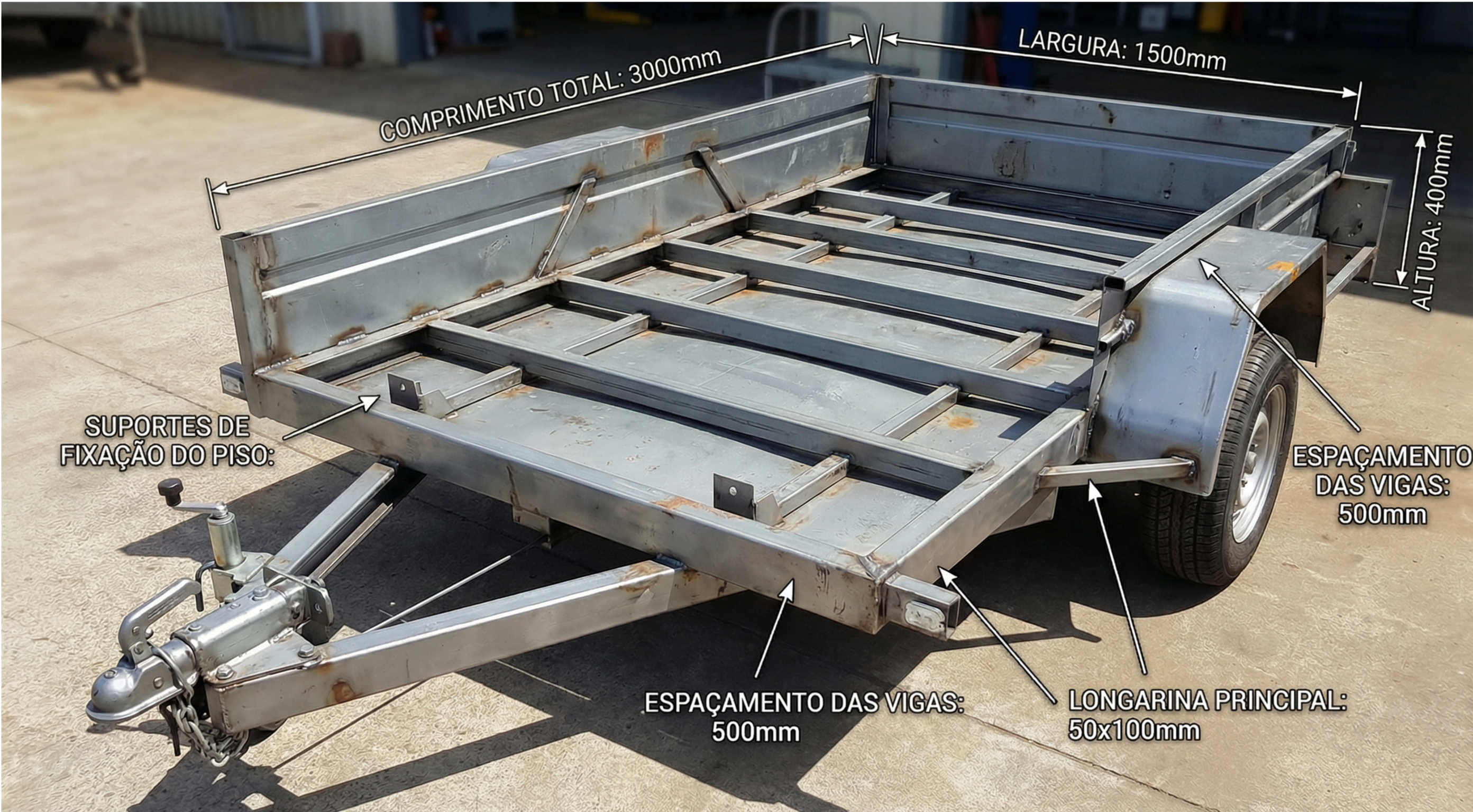 Corte 3D da carretinha